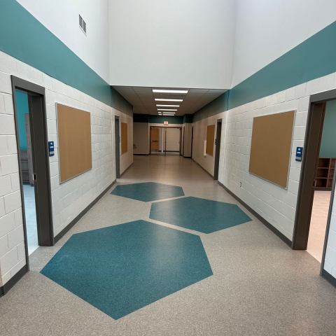 Flooring at Abner Creek Middle School