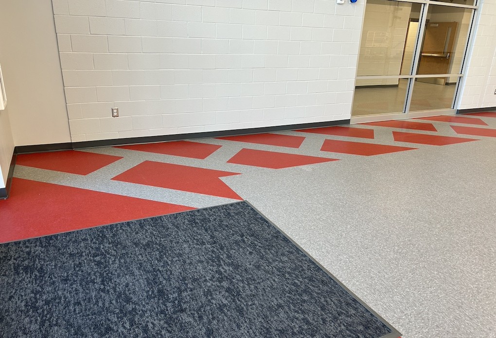 Flooring at Abner Creek Middle School by Hodge Floors