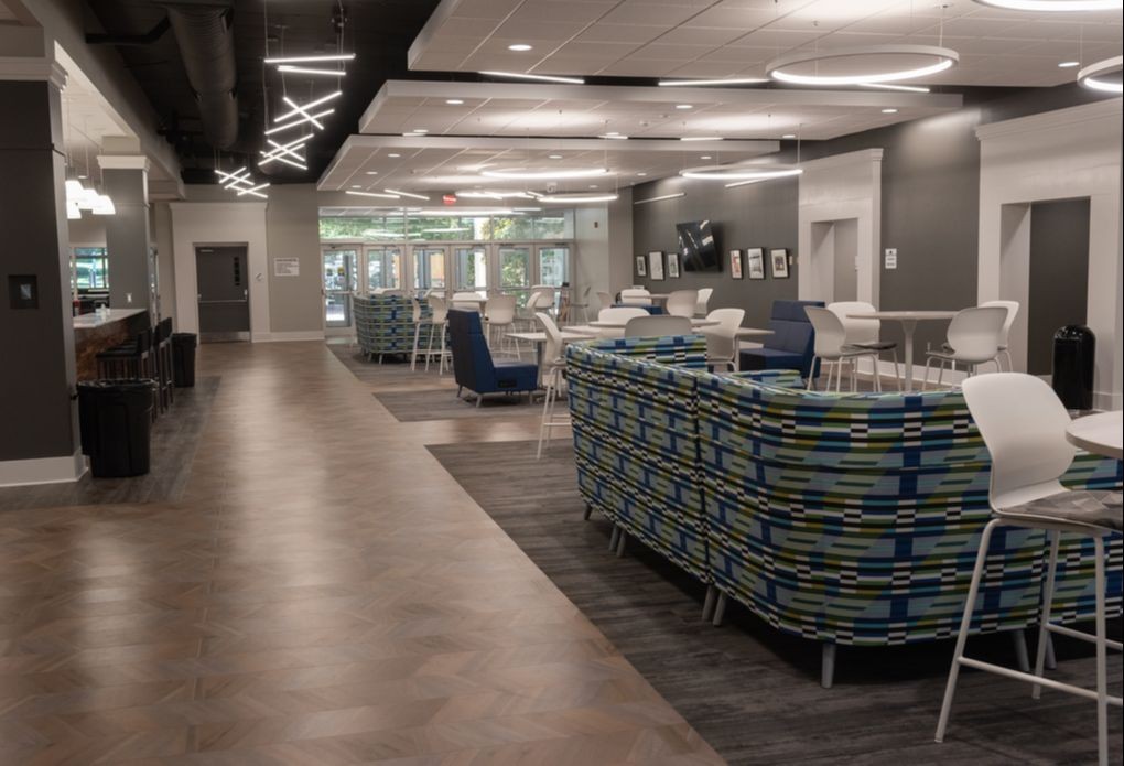 New floors for Wofford’s Mungo Student Center