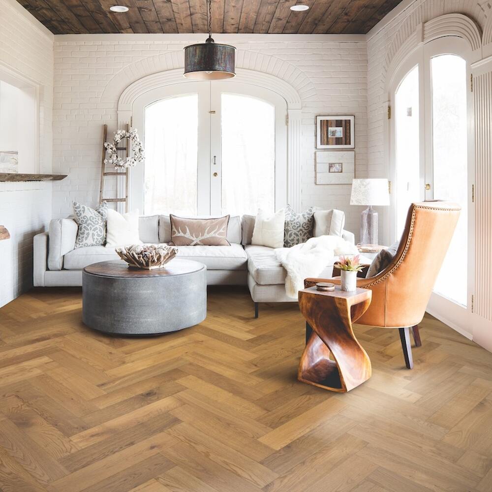Karastan Belle Luxe Worthington Herringbone Smoke Natural